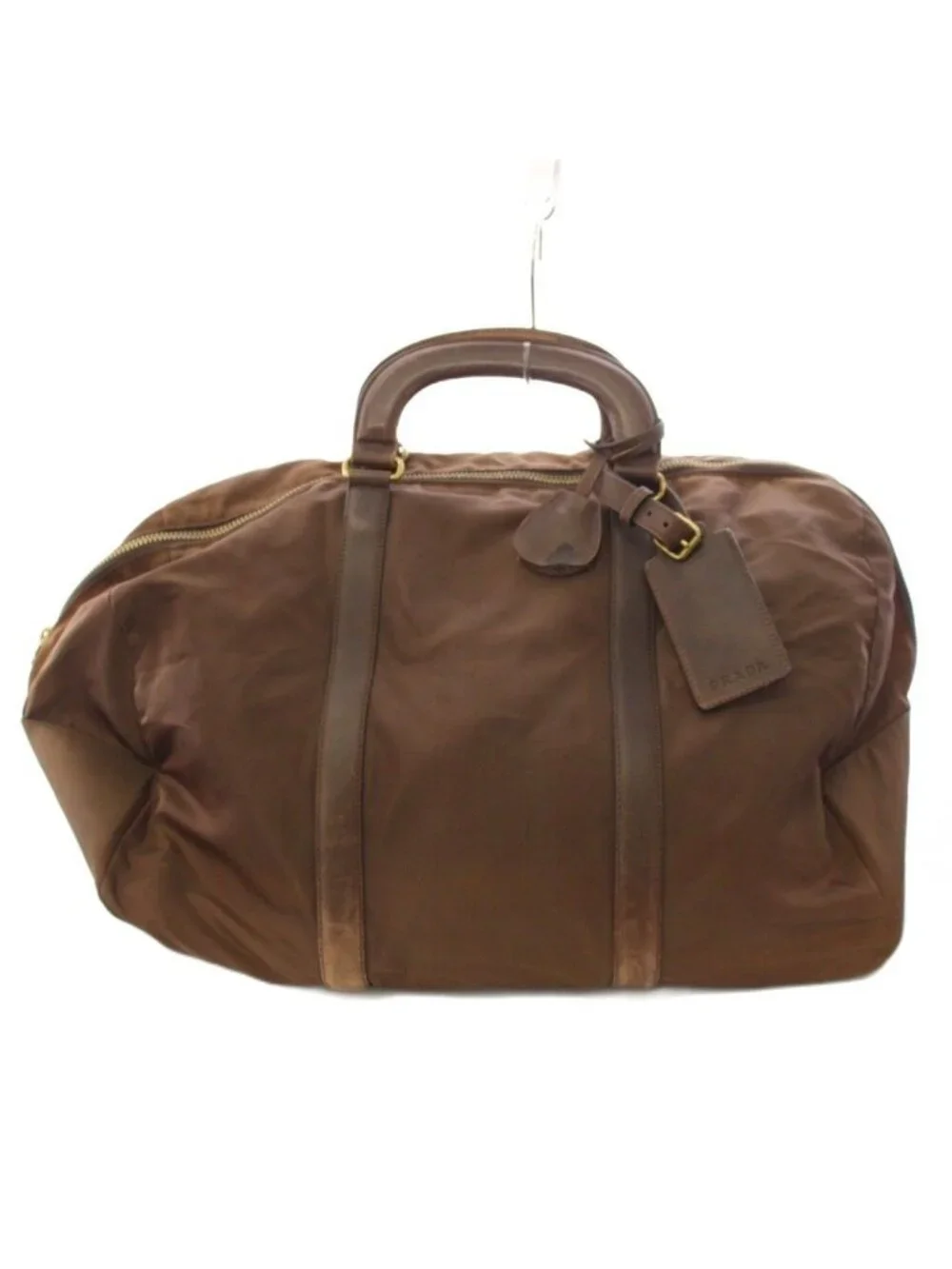Prada | Bags | Prada Boston Bag Nylon Brown Tk 4 | Poshmark